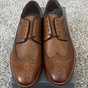 Johnston & Murphy Tan Brogue Oxfords